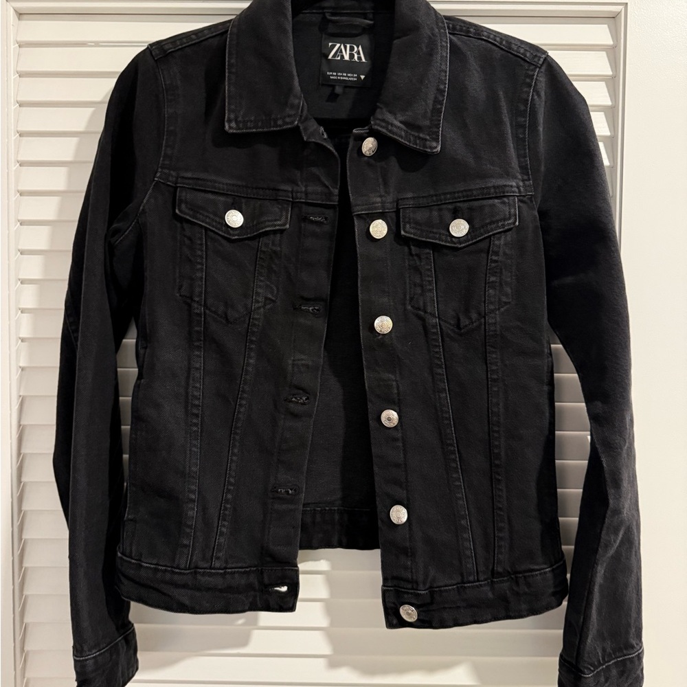 Zara black Denim Jacket
